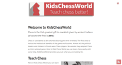 Desktop Screenshot of kidschessworld.com